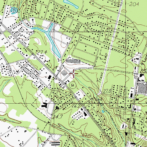 Topographic Map of Walterboro Fire Department Substation, SC