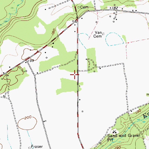 Topographic Map of Darlington County Fire Department Centerville, SC