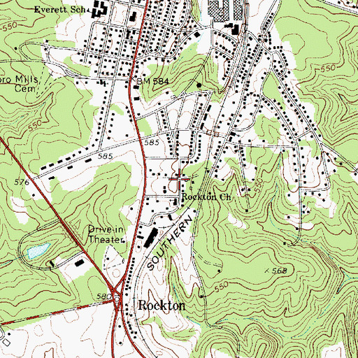 Topographic Map of Fairfield County Fire Department Community, SC