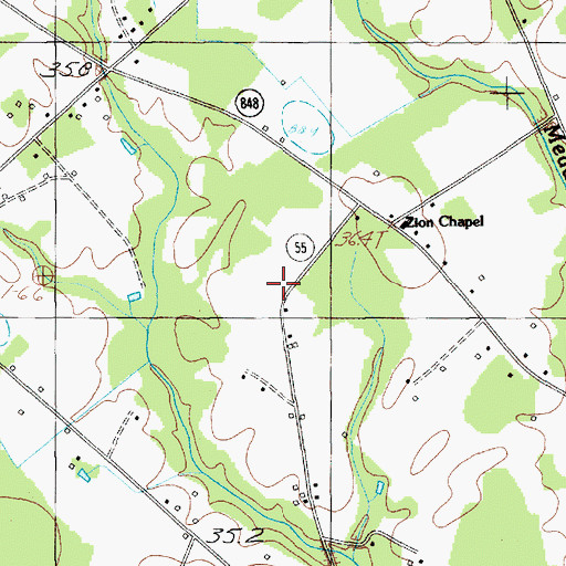 Topographic Map of Howe Springs Fire Department Station 6, SC
