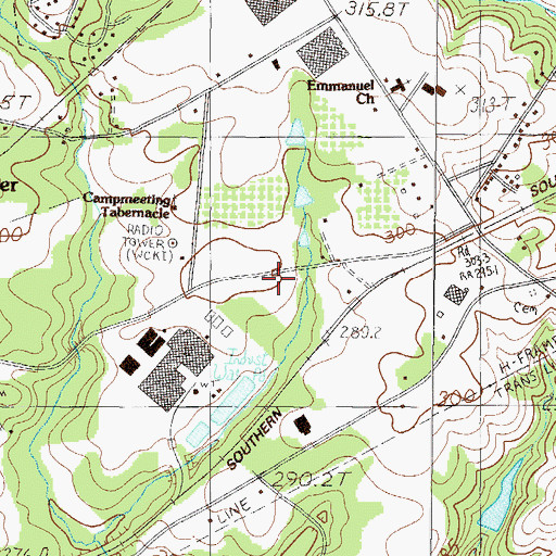 Topographic Map of Greer Fire Department Station 2, SC