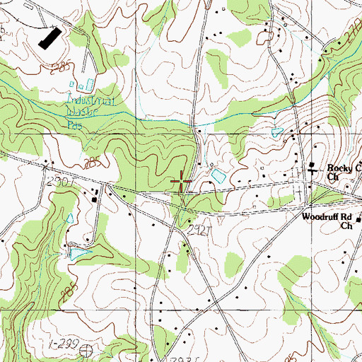 Topographic Map of Mauldin Fire Department Station 2, SC