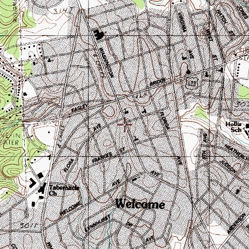 Topographic Map of Parker District Fire Department Station 2, SC