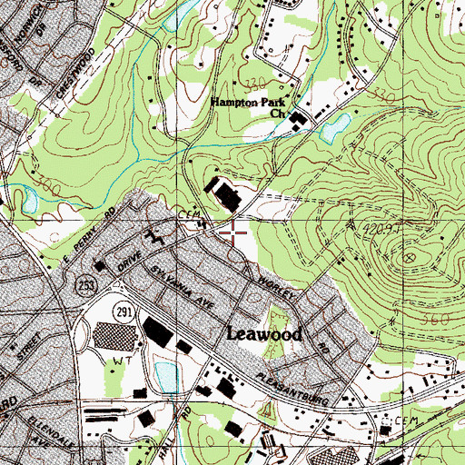 Topographic Map of Parker District Fire Department Station 3, SC