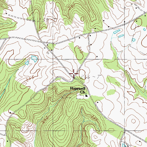 Topographic Map of Simpsonville Fire Department Station 4, SC