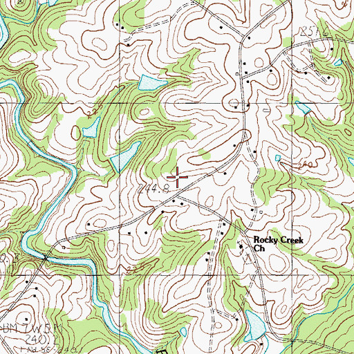 Topographic Map of South Greenville Fire Department Station 6, SC