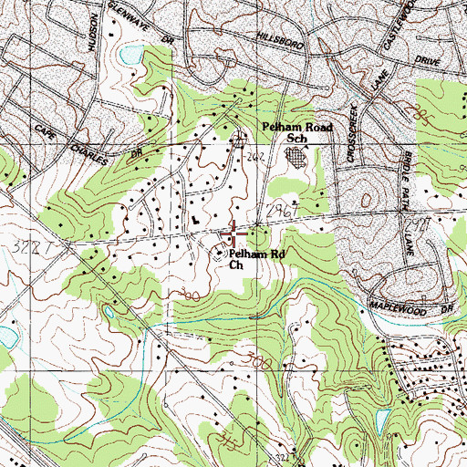 Topographic Map of Wade Hampton Fire Department Station 2, SC