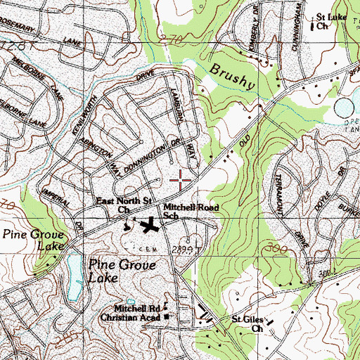 Topographic Map of Wade Hampton Fire Department Station 4, SC