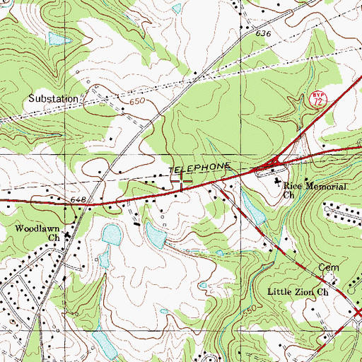 Topographic Map of Northwest Volunteer Fire Department Station 2, SC