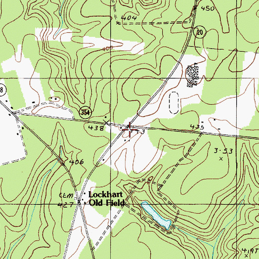 Topographic Map of Kershaw County Fire Department North Central Station, SC