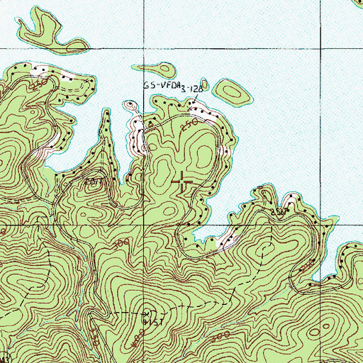 Topographic Map of Kershaw County Fire Department Pine Grove Substation, SC
