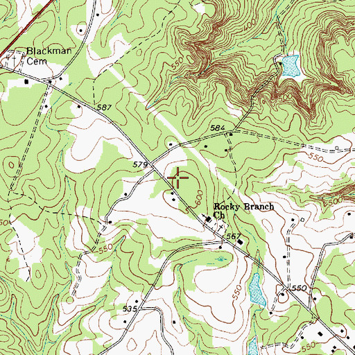 Topographic Map of Flat Creek Fire Department Substation, SC