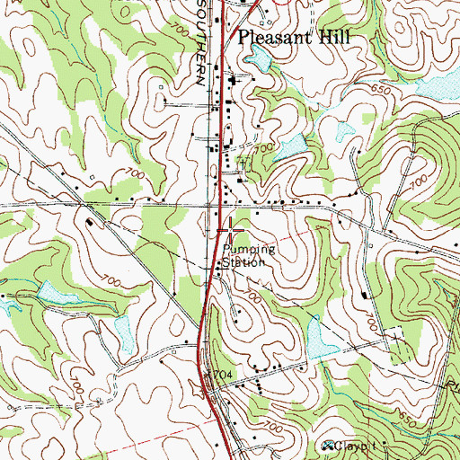 Topographic Map of Pleasant Hill Fire Department Station 13, SC
