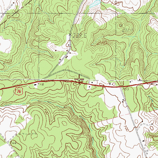 Topographic Map of Laurens County Fire Department Hickory Tavern Station 2, SC
