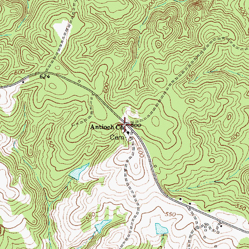 Topographic Map of Laurens County Fire Department Renno Substation 2, SC