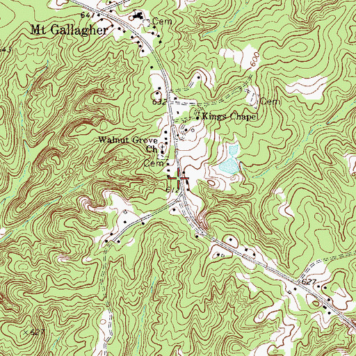 Topographic Map of Laurens County Fire Department Western Laurens Station 2, SC