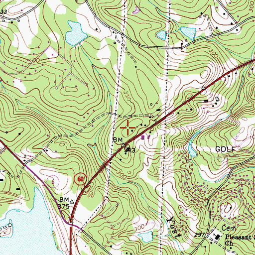 Topographic Map of Irmo Fire District Northlake, SC