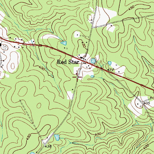 Topographic Map of Lexington County Fire Service Cedar Grove, SC