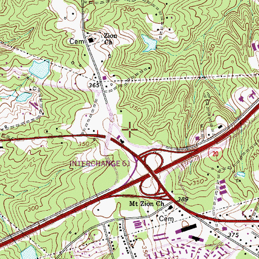Topographic Map of Lexington County Fire Service Corley Mill, SC