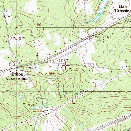 Topographic Map of Lexington County Fire Service Round Hill, SC