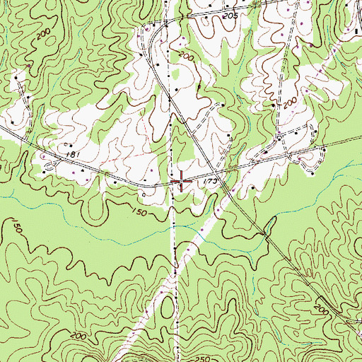 Topographic Map of Wallace Fire Department Hair Town, SC