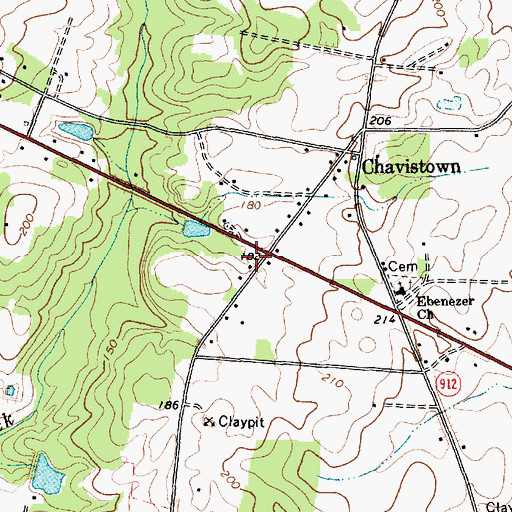 Topographic Map of Wallace Fire Department Smithville, SC