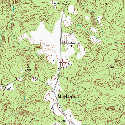 Topographic Map of Newberry County Rural Fire Department Maybinton, SC