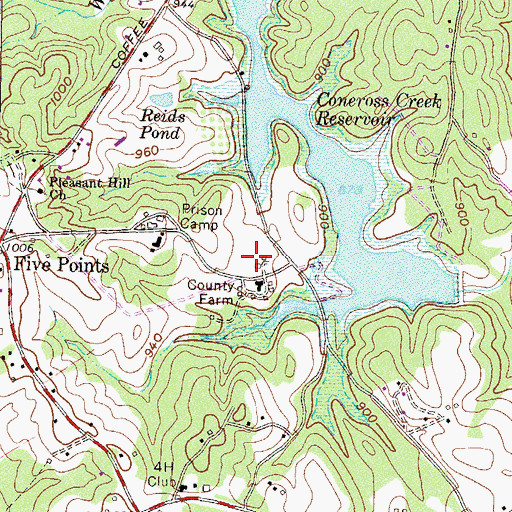 Topographic Map of Oconee County Rural Fire Department, SC