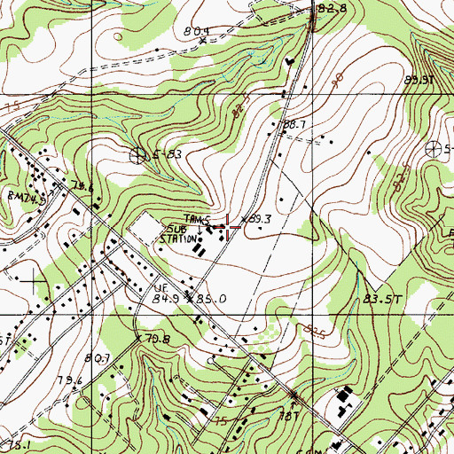 Topographic Map of Orangeburg Fire Department Station 3, SC
