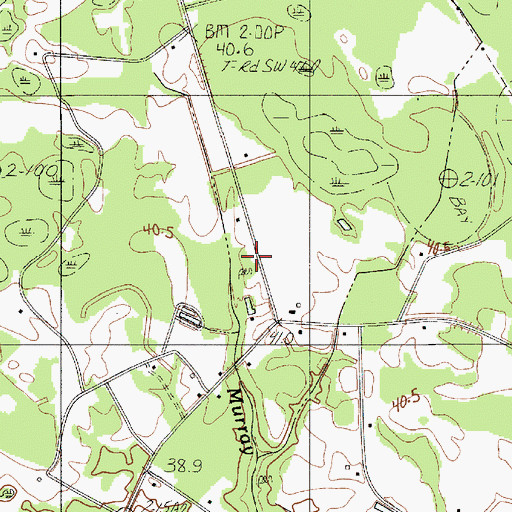 Topographic Map of Cattle Creek Fire Department Station 2, SC