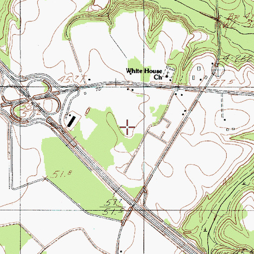 Topographic Map of Orangeburg County Fire Department Maintenance Building, SC