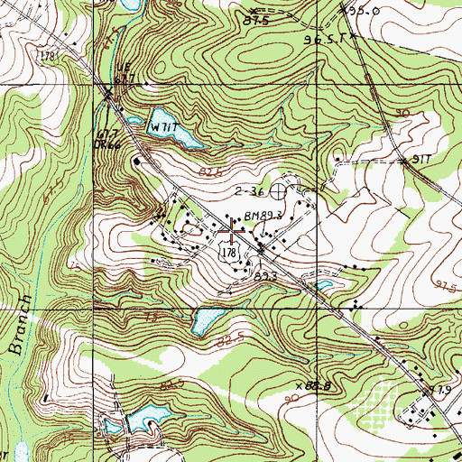 Topographic Map of Wolfton Fire Department, SC