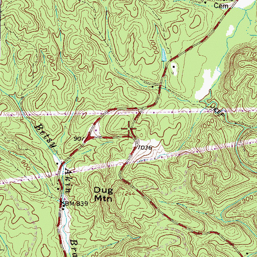 Topographic Map of Vineyards Fire Department, SC