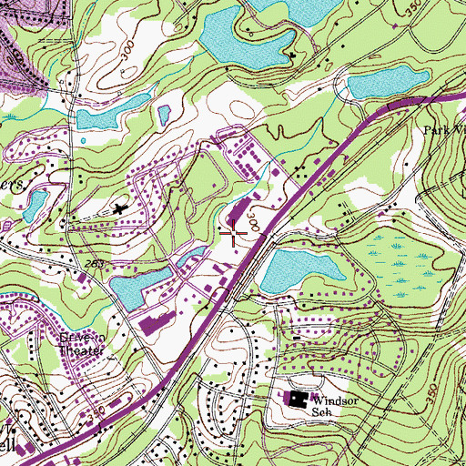 Topographic Map of Columbia Richland Fire Department Jackson Creek, SC