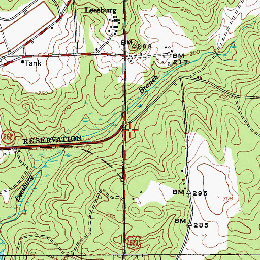Topographic Map of Leesburg Fire Department Station 31, SC