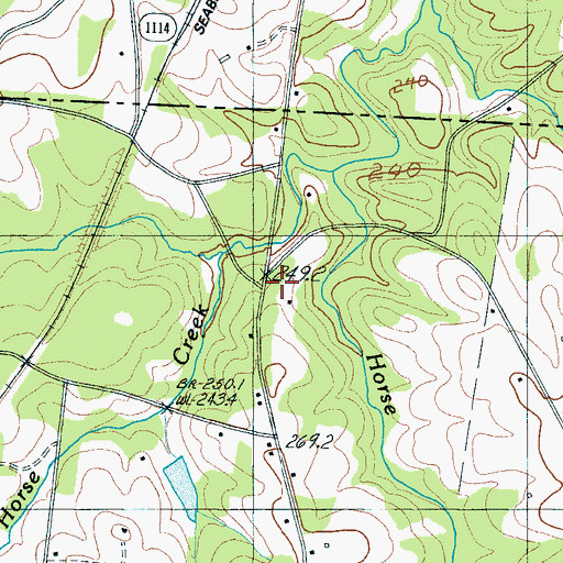 Topographic Map of Cherokee Creek Volunteer Fire Department, SC