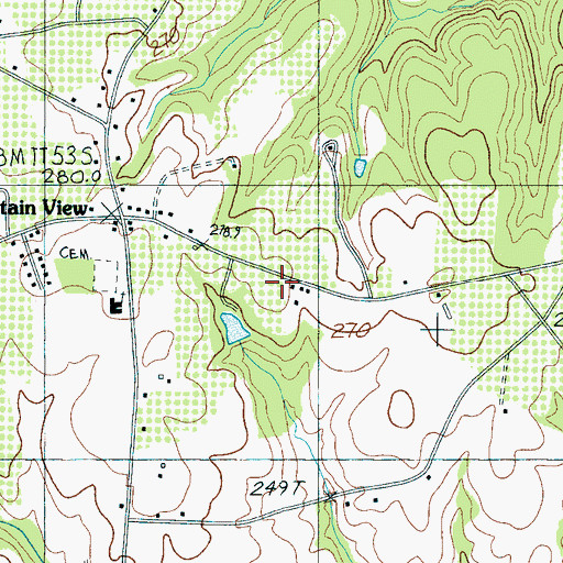 Topographic Map of Cherokee Springs Fire Department Station 2, SC