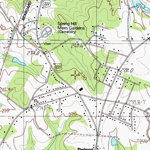 Topographic Map of Chesnee Community Fire Department, SC