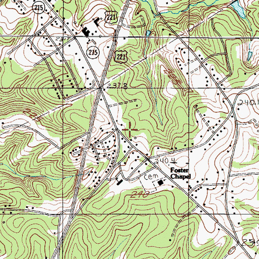 Topographic Map of Roebuck Fire Department Station 1, SC