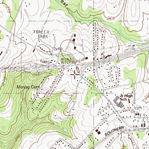 Topographic Map of Westview Fairforest Fire Station 3, SC