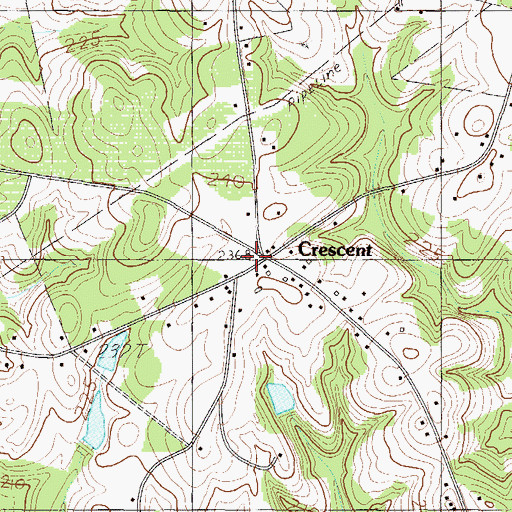 Topographic Map of Woodruff Cresent Fire Department, SC