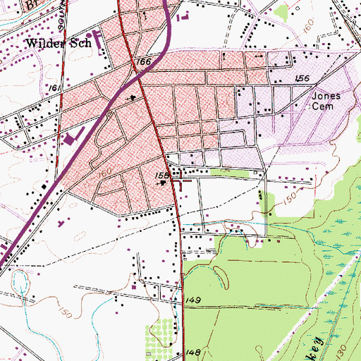 Topographic Map of Sumter County Rural Fire Department Station 521, SC