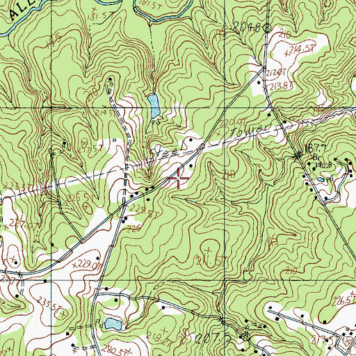 Topographic Map of Bethel Fire Department Station 3, SC
