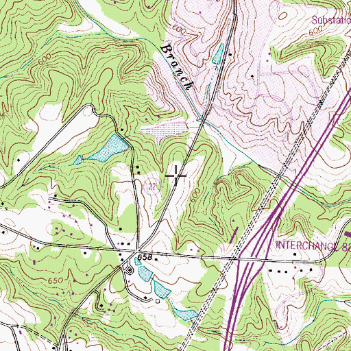 Topographic Map of Flint Hill Fire Department Station 2, SC
