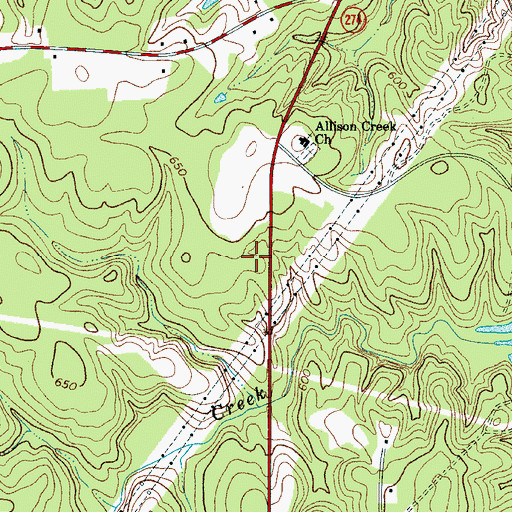 Topographic Map of Newport Fire Department Station 4, SC