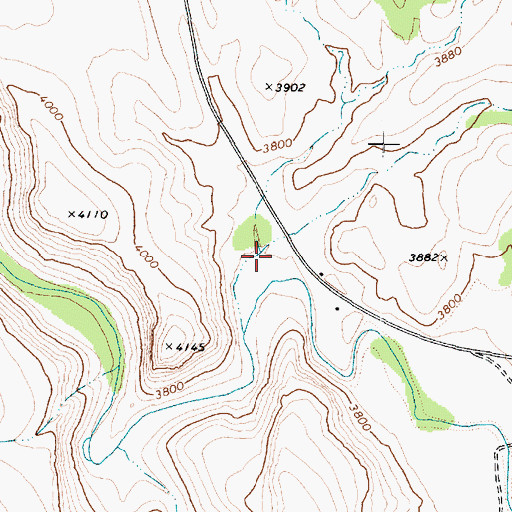 Topographic Map of Ash Creek, AZ