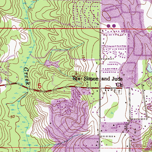 Topographic Map of Ahepa 310 VII Senior Citizen Housing, AL