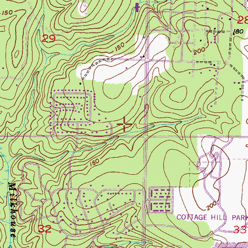 Topographic Map of Crest Commercial Park, AL