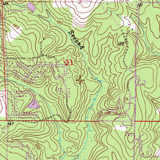 Topographic Map of Cottage Hill Christian Academy, AL