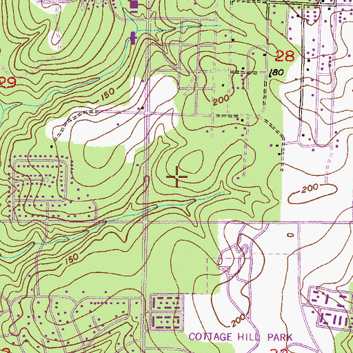Topographic Map of Air Hill Commercial Park, AL